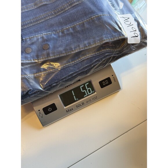 Cabi Patch Pocket Wide Leg Denim Jeans Womens Size 12 70's Retro #4151R Flare - Picture 14 of 14